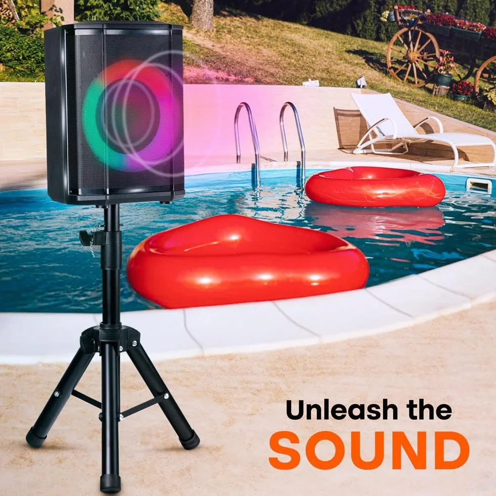 Pyle Audio Bluetooth Party Speaker - Big Speaker with True Wireless Stereo System - Enjoy Powerful Bass and Clear Treble - Party Bluetooth Speaker with Carry Bag and Tripod