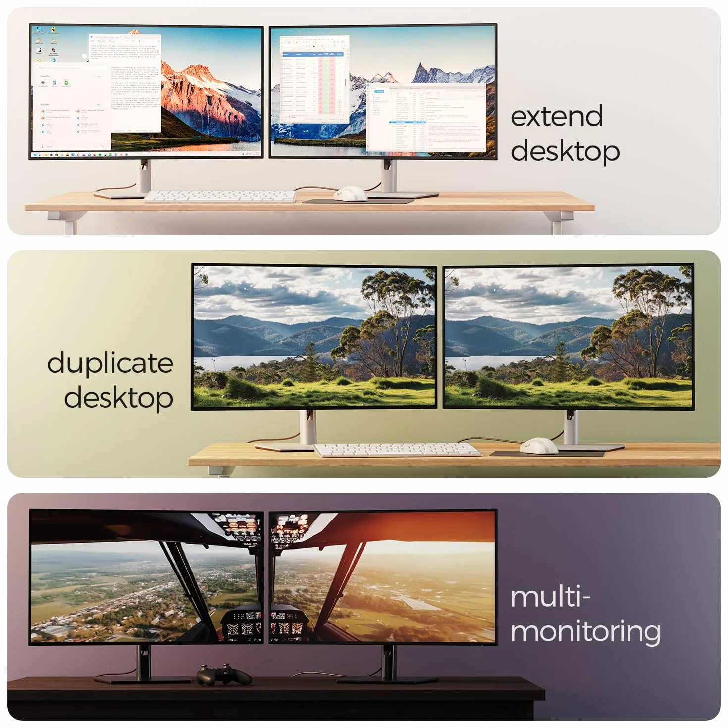 deleyCON 2m DisplayPort na HDMI Kabel 4K@60Hz Unidirectional Aluminiowe Wtyki Nylonowy