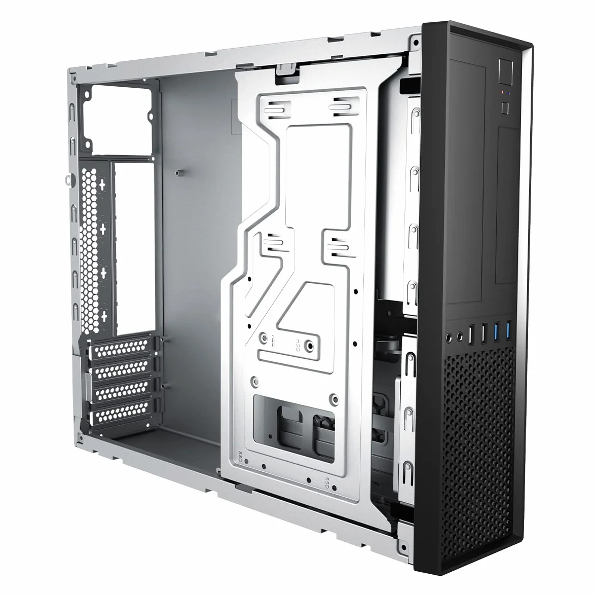 UNYKAch Obudowa komputera Micro ATX UK3001 Black PC Box Łączność: 2 x 2.0 USB Y 2 X 3.0. Obsługa czcionek formatu TFX.