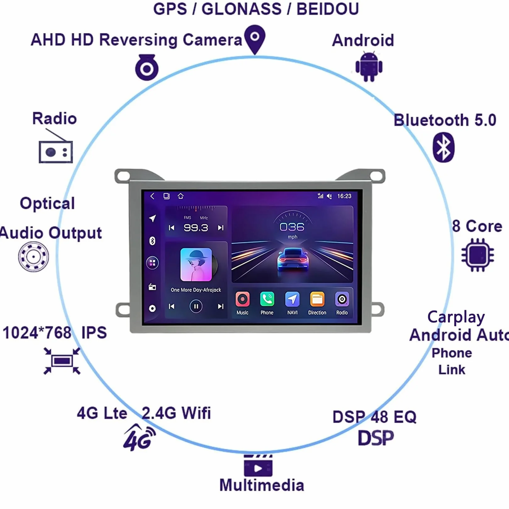 Android 15 7'' Ekran dotykowy Multimedia dla Citroen DS5 DS 2013-2018 samochodowa nawigacją 2 DIN auto stereo radiotelefon samochodowy bluetooth telefon komórkowy lustro Link