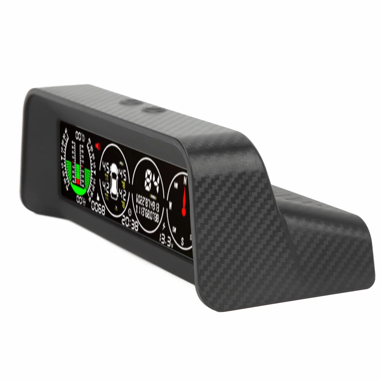 Wyświetlacz samochodowy HUD Head Up i odtwarzacz wideo z systemem monitorowania ciśnienia w oponach, cyfrowy inklinometr, interfejs OBD2 Wskaźnik prędkości obrotowej, miernik