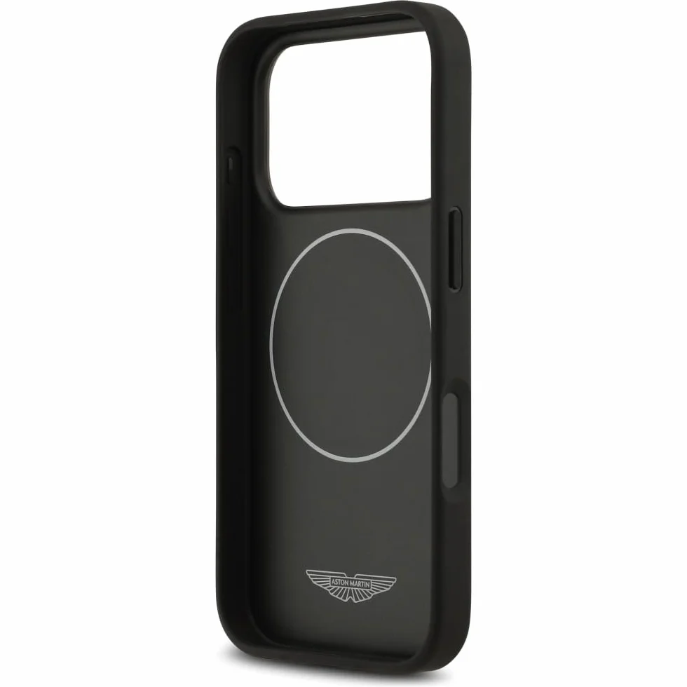 CG MOBILE Aston Martin HC Kevlar design licznika kompatybilny z Mag Safe etui do iPhone 17 Pro (czarne)