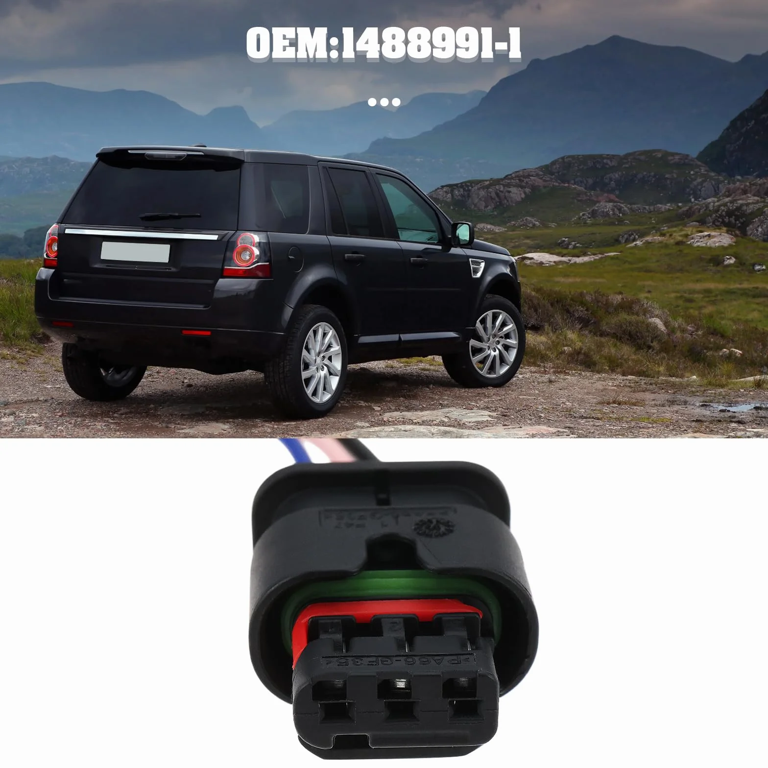 The Lord of the Tools 2 sztuki 3-pinowe złącze wtykowe czujnika parkowania samochodu PDC 1488991-1 kompatybilne z Land Rover