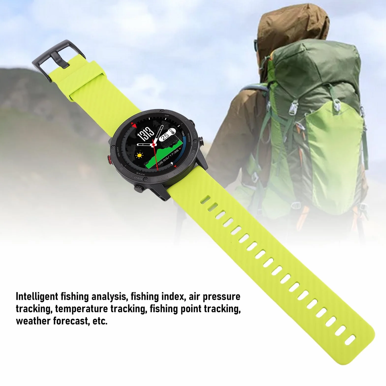 Keenso Smartwatch Nurkowania, Sportowy na Rękopis do Biegania na świeżym Powietrzu, Przypomnienie Komunikatów, Odpowiednie do Sportu i Codzienne Użytkowanie