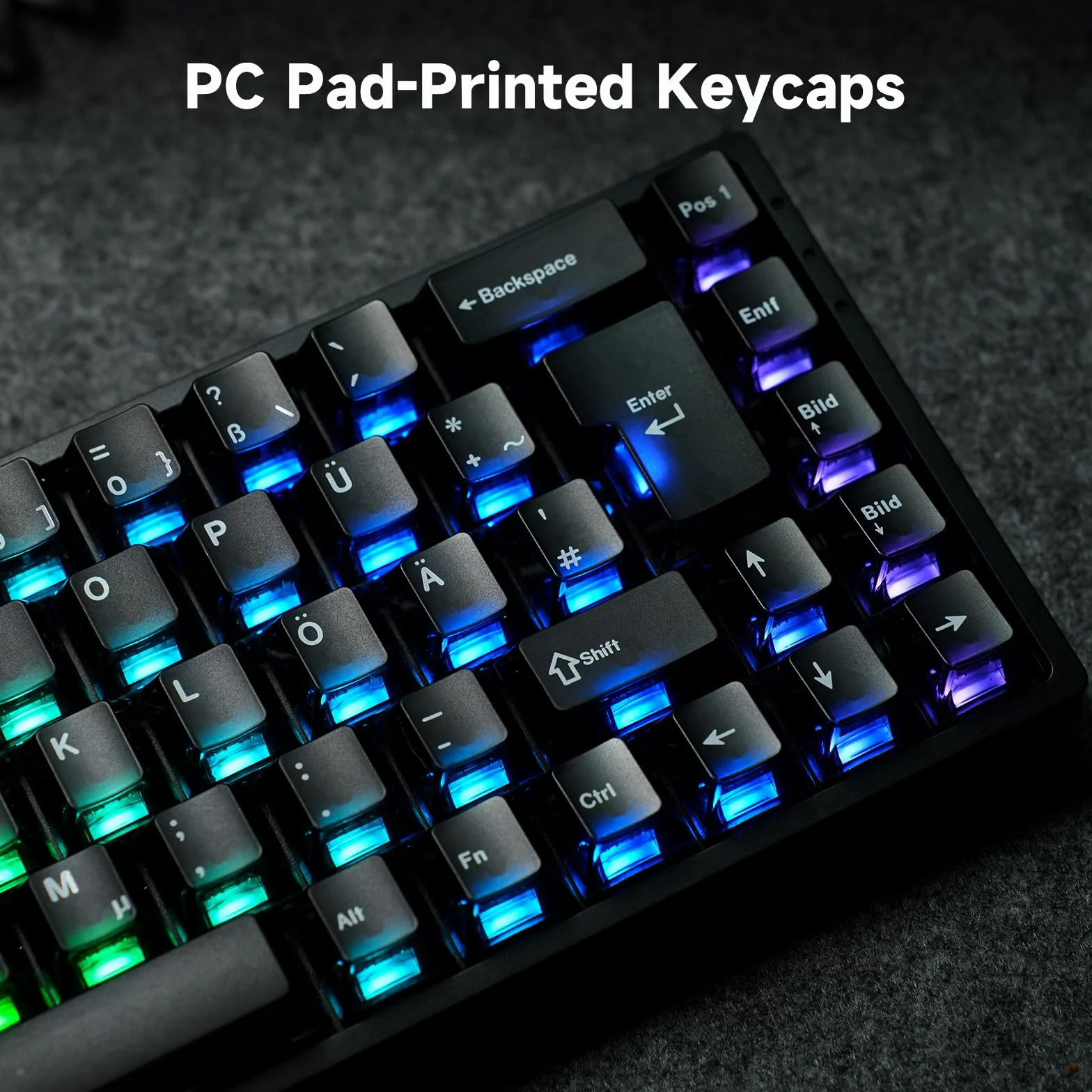 MONSGEEK FUN68 HE Klawiatura gamingowa, układ QWERTZ-ISO-DE, przełącznik efektu Halla, przewodowa klawiatura RGB 65%, RT 0,005 mm, częstotliwość próbkowania 8000 Hz, regulowana siła wyzwalania