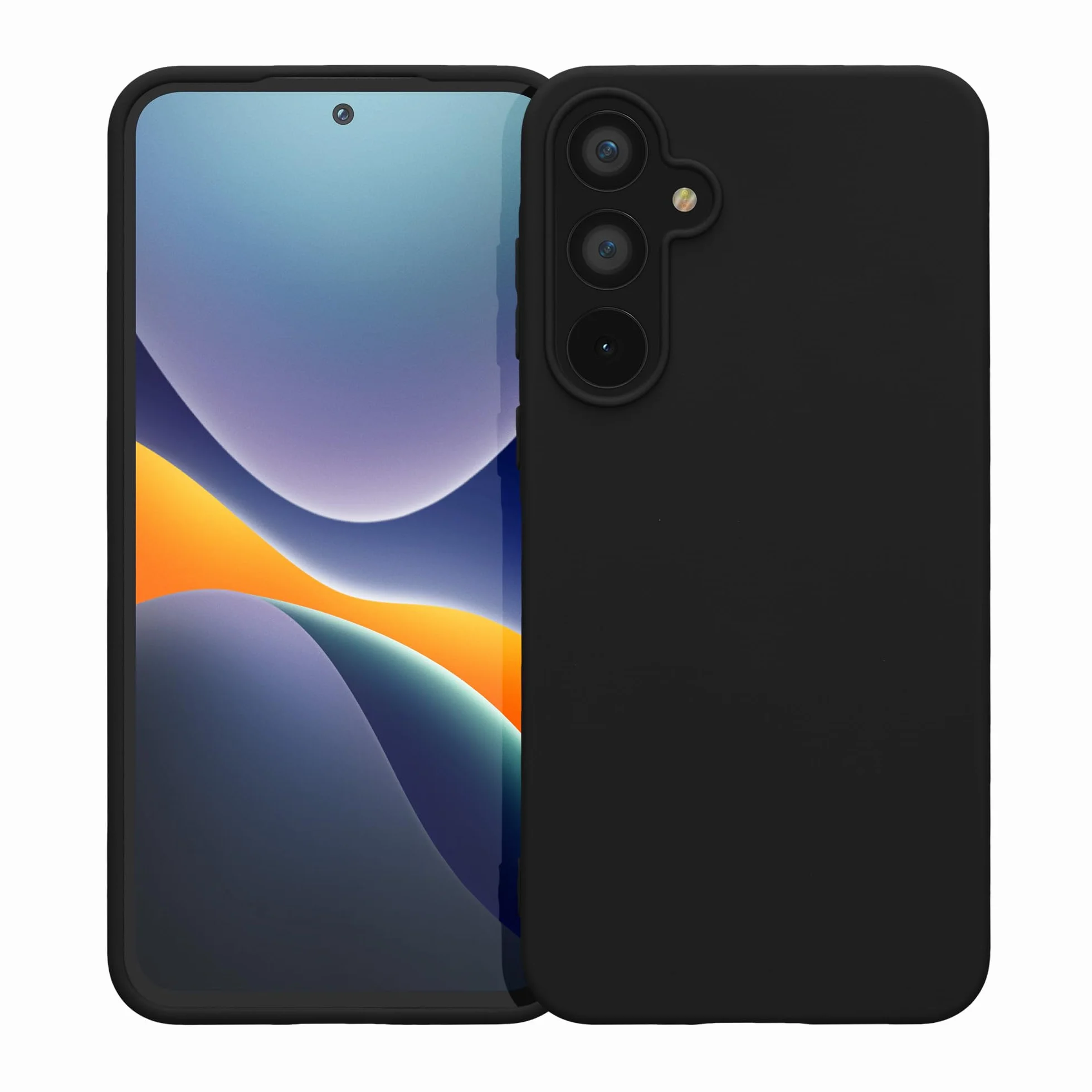 kwmobile Etui do Samsung Galaxy A55 5G, Ultra cienki TPU i silikon, Czarny