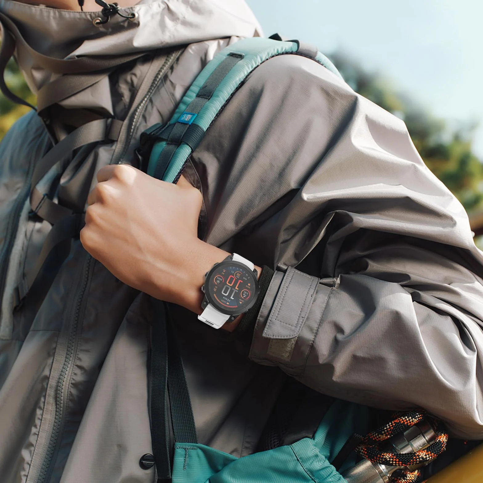 Pasek do zegarka Garmin Fenix 8 47 mm, Fenix 7 Pro, Fenix 7, Fenix 6 Pro, Fenix 6, Fenix 5, Epix Pro 47 mm, Fenix E, silikonowy pasek QuickFit 22 mm