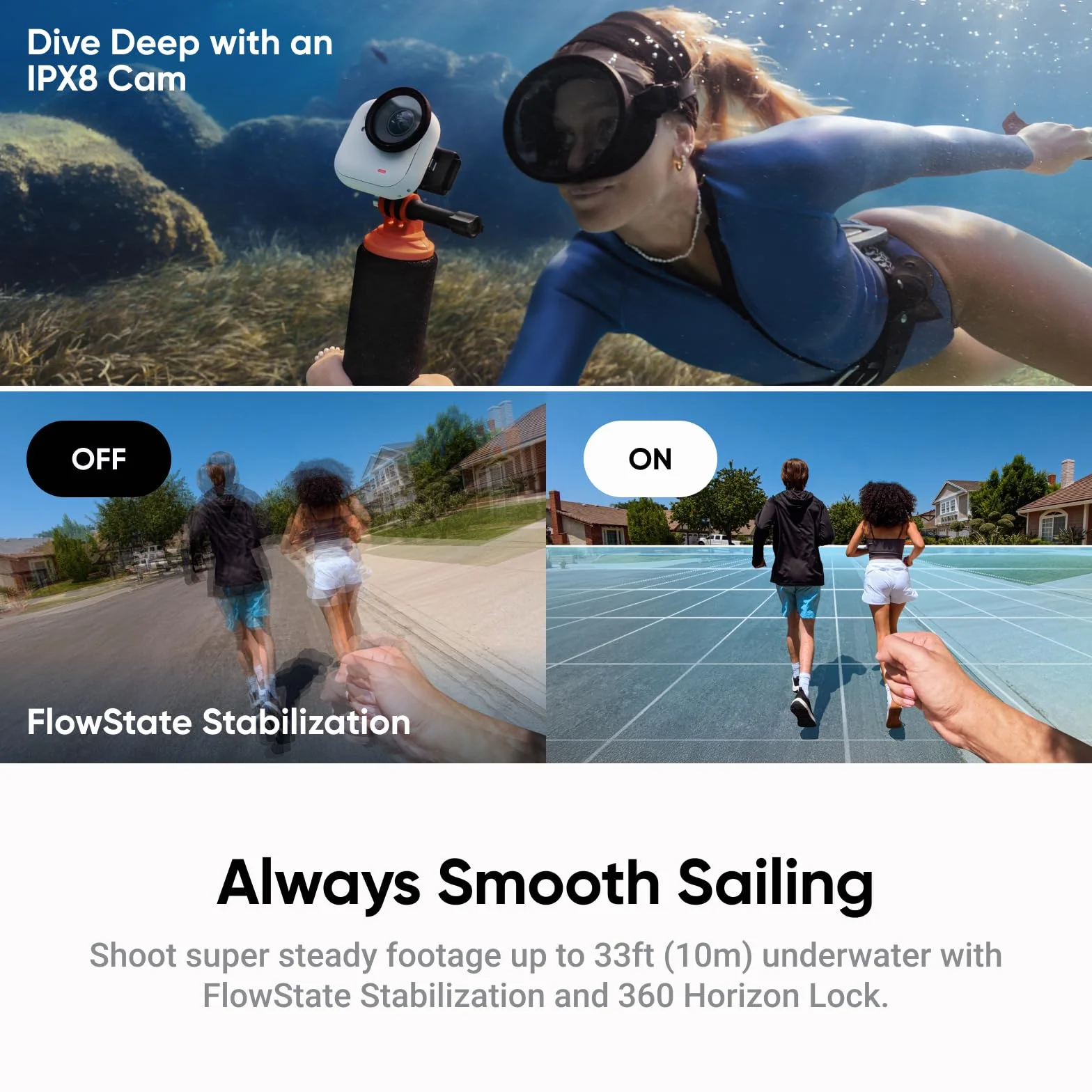 Insta360 GO Ultra Pack Creator Czarny Noc - kamera sportowa 4K bez użycia rąk, nadający się do noszenia, doskonała w słabym świetle, montaż w dowolnym miejscu, stabilizacja FlowState, ładowanie 200