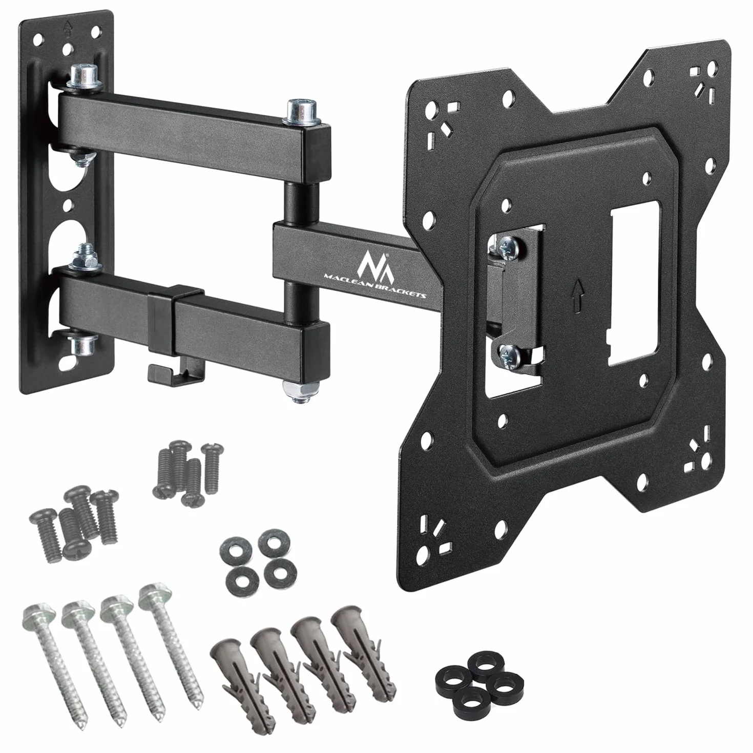 Maclean Uchwyt do telewizora monitora VESA 200x200 23-43" 30kg Czarny