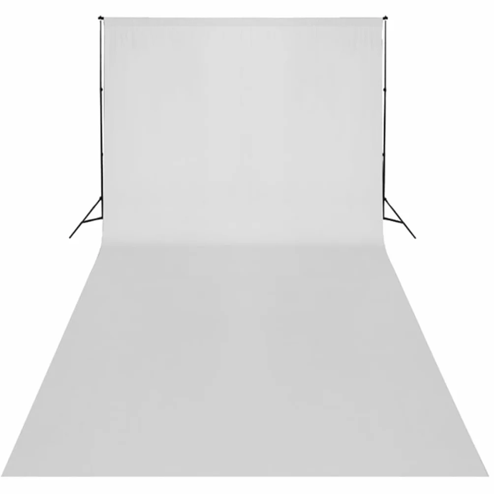 Zestaw do studia fotograficznego z białym tłem 600 × 300 cm, aluminiowy system tła, 2 lampy dzienne 24 W, statyw, parasol, torba do noszenia, oświetlenie do zdjęć, filmów, fotografii produktów