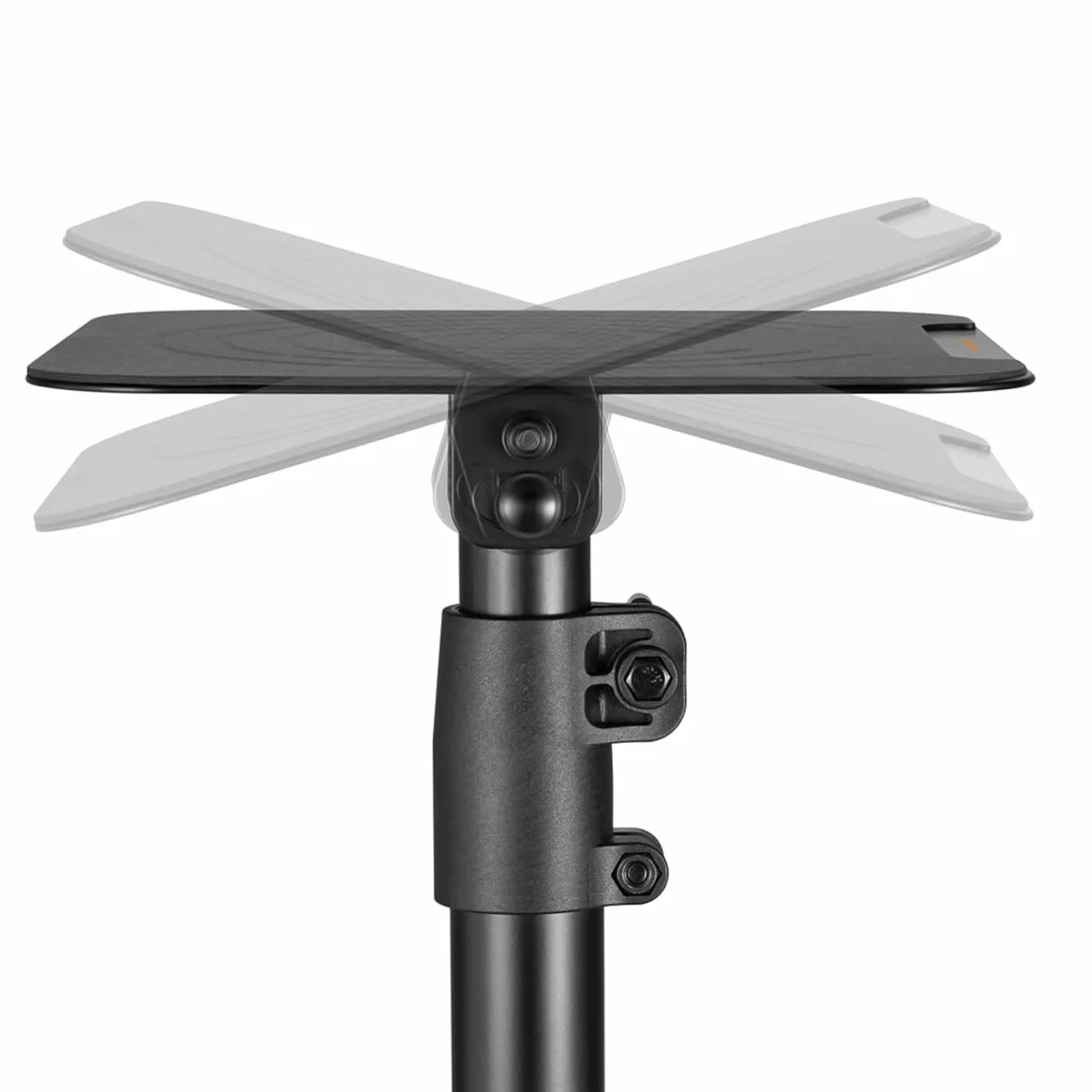 mywall HS31L uniwersalny uchwyt stołowy na głośniki stołowe, pochylony +/-15°, obciążenie do 15 kg, czarny, 2 stojaki do głośników