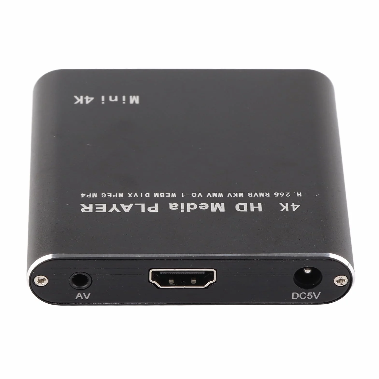 Odtwarzacz Wideo 4K HD, Odtwarzanie Wieloformatowe Mini Odtwarzacz Multimediów Strumieniowych z 4 GB Pamięci i Wieloma Napisami, dla Interfejsu Multimedialnego HD, Karty Pamięci (Wtyczka UE)