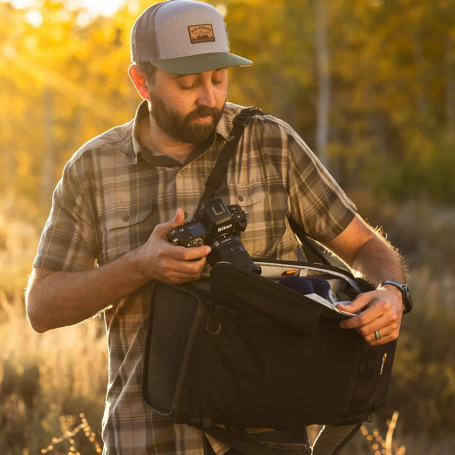 Lowepro ProTactic Lite BP 150 AW III plecak na laptopa, Top and Side Access, profesjonalna torba do aparatu, lustrzanka/druty/lustro, laptop Up to 14", pokrowiec przeciwdeszczowy, dla fotografów,