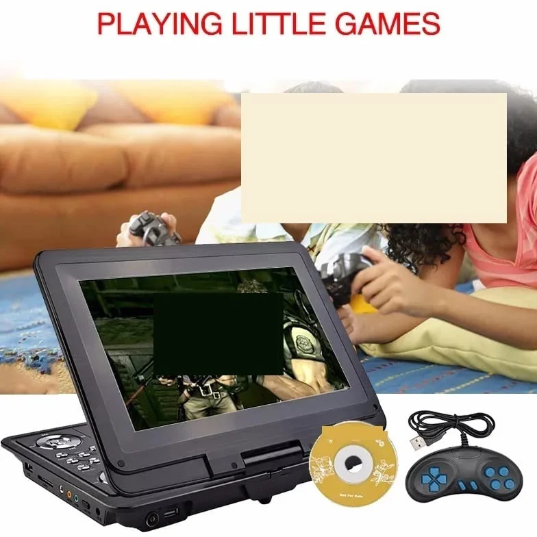 Przenośny odtwarzacz DVD, Odtwarzacz DVD 13-calowy przenośny przenośny cyfrowy odtwarzacz multimedialny HD TV EVD Radio Karta SD U Disk,for Home,Car