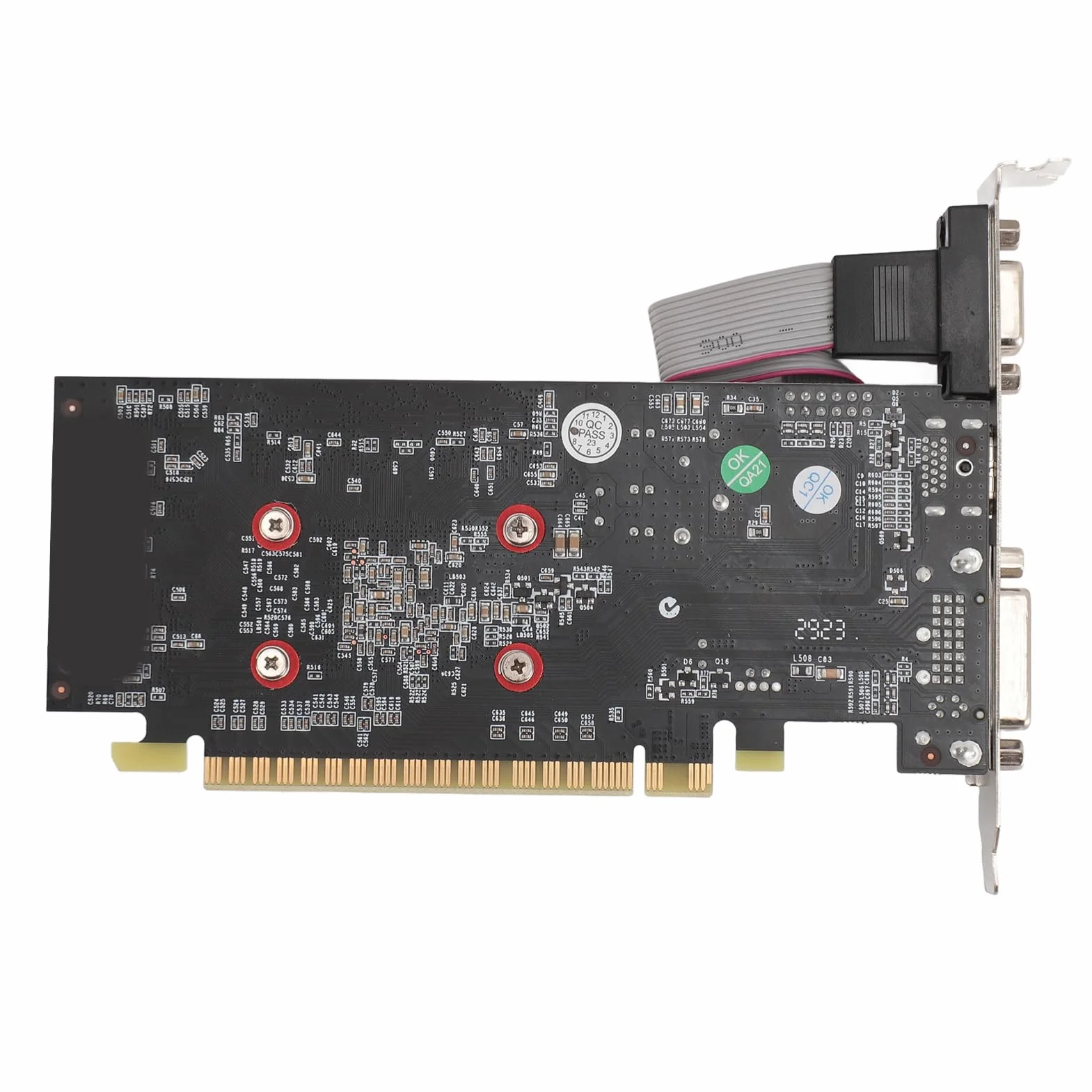 Karta Graficzna PCIe 2.0 16X, GT730 4GB GDDR3-karta Graficzna PCIe z Wentylatorem Chłodzącym, rdzeń Wysokiej Częstotliwości, Idealna do Systemów Windows 10 11 i Linux