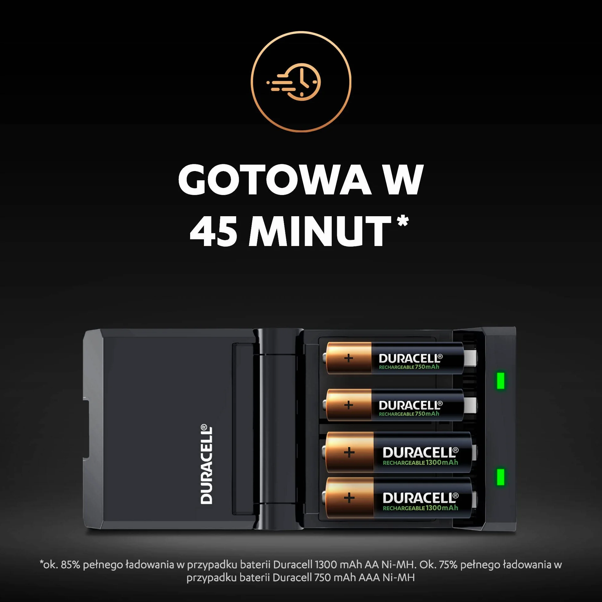Duracell - Ładowarka do baterii 45-minutowa, 1 szt.