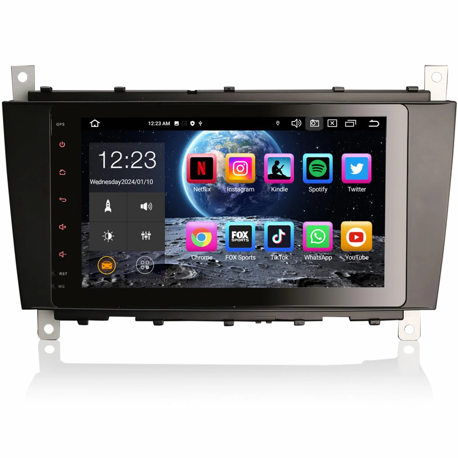 Erisin 8-rdzeniowy 8-calowy Android 14 nawigacja samochodowa stereo GPS dla Mercedes Benz klasa C/CLC W203 G klasa W463 wsparcie CarPlay Android Auto Bluetooth WiFi DSP TPMS FM Dab+ 4 GB RAM+64 GB ROM