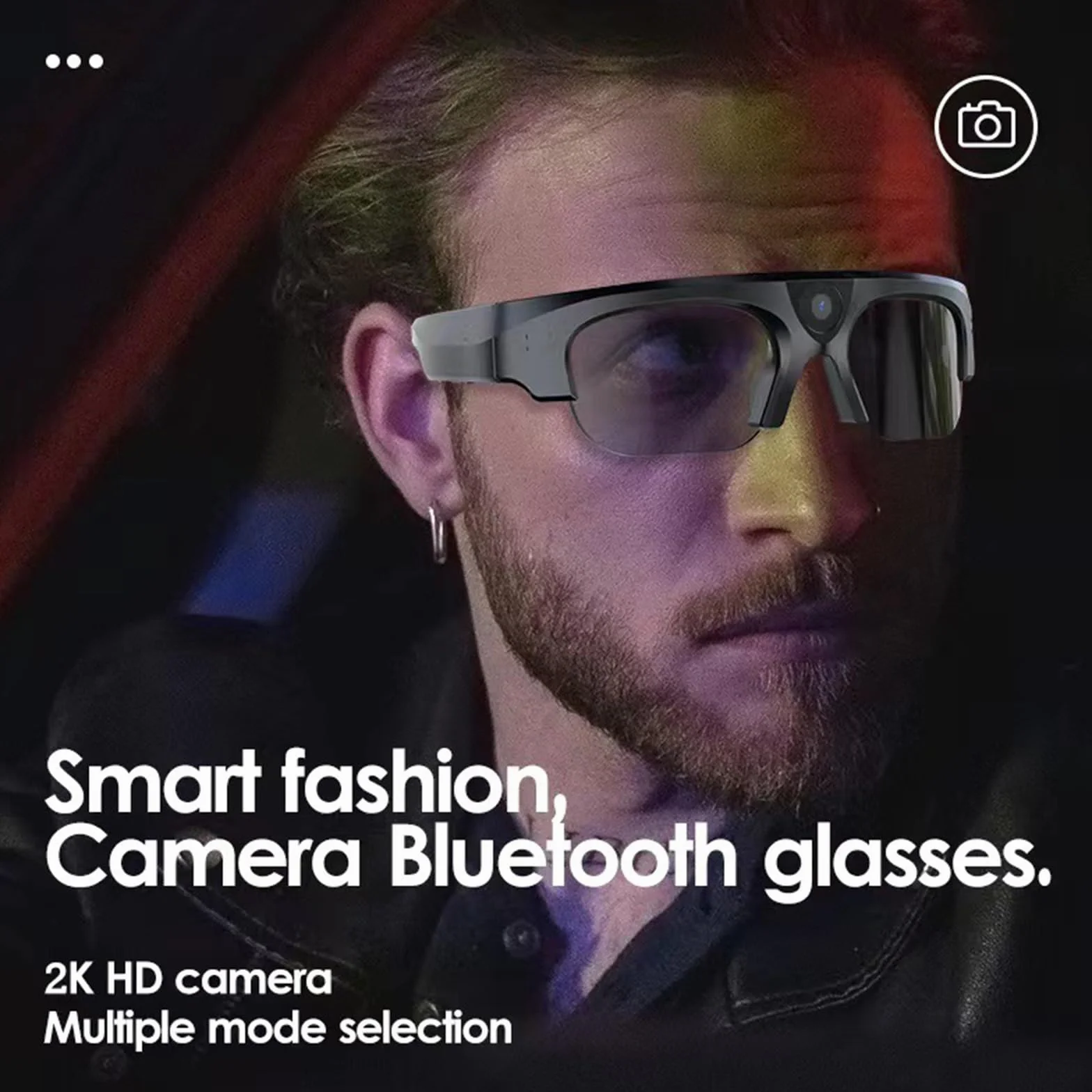 Słuchawki Bluetooth do inteligentnych okularów z podwójnym mikrofonem, zestaw głośnomówiący, mikrofon z redukcją szumów, ciche słuchawki z pojedynczym uchem, słuchawki bezprzewodowe z baterią 400