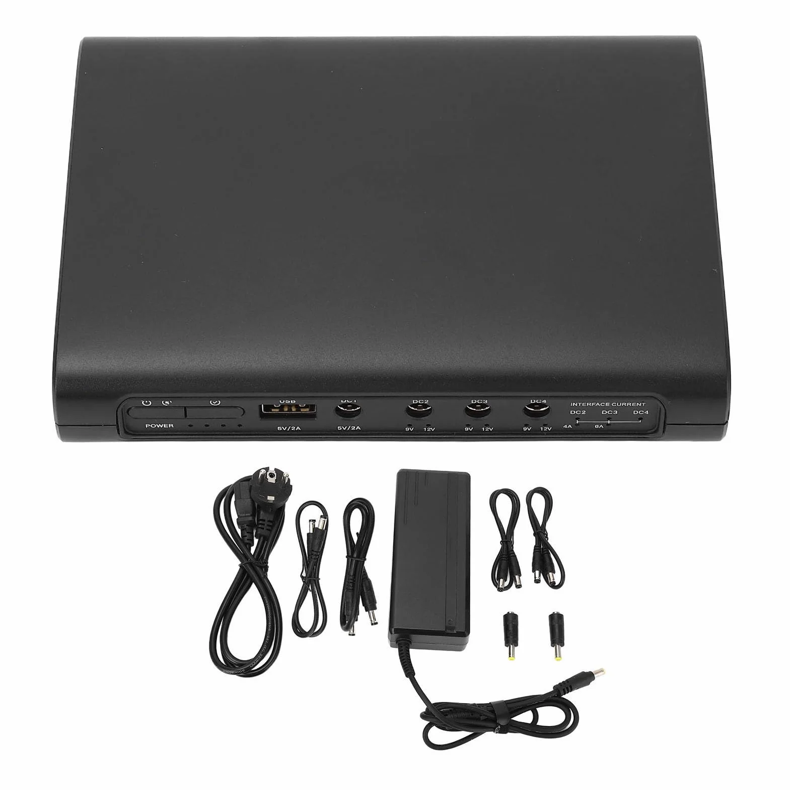 Zasilanie Bateryjne Mini UPS 20000 MAh, 5 Gniazd Zasilania Awaryjnego 5 V 9 V 12 V, Kompaktowy Podstawowy System UPS w Trybie Gotowości do Monitorowania Domu Routera Awaryjne