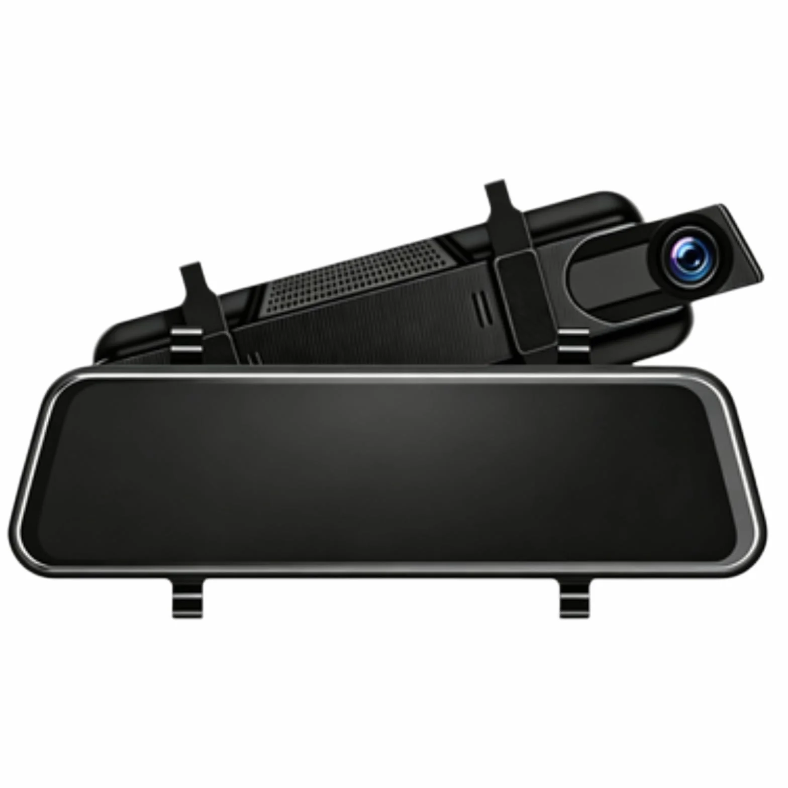 Kamera lusterkowa montaż paskowy 10 cali 4K przód 2K tył, wodoodporna kamera cofania WiFi GPS ADAS, widzenie WDR tryb parkowania nagrywanie pętli audio ukryte przewody