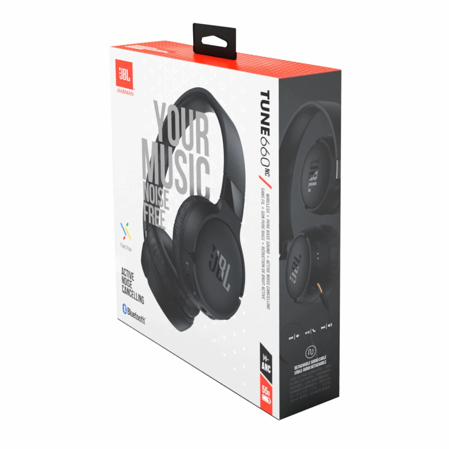 JBL Cuffie Bluetooth Tune 660NC T660NC +Mic Black