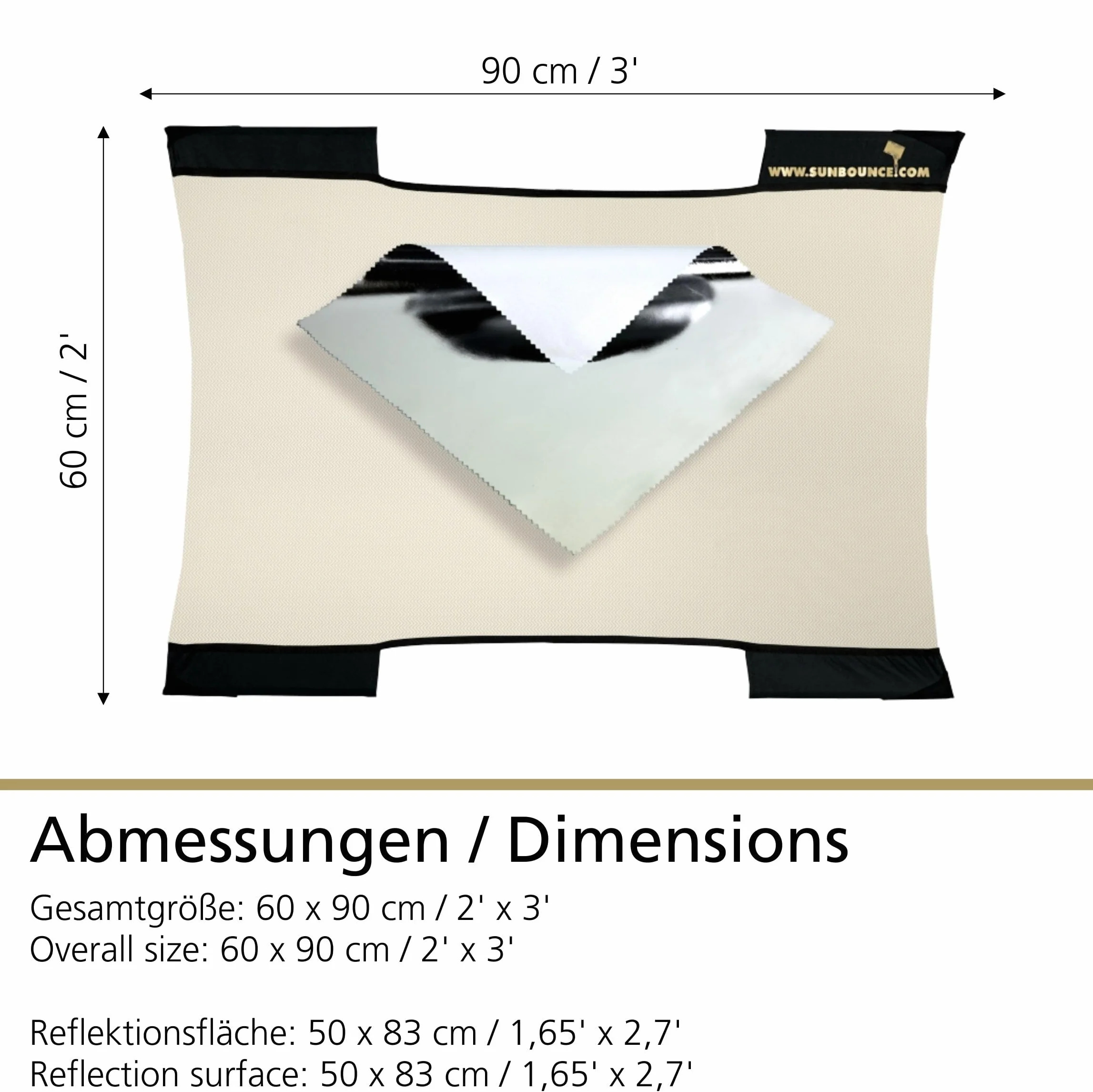 SUNBOUNCE mikro mini ramka ekran srebrny/biały