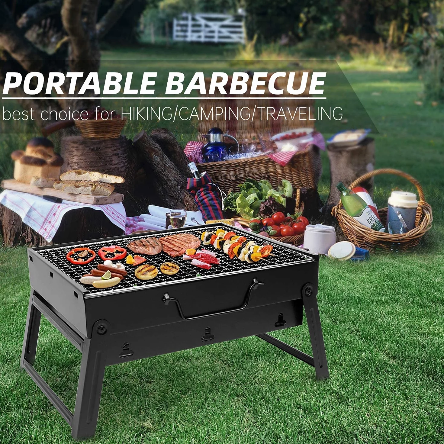 grill na węgiel drzewny, grill podróżny, grill kempingowy