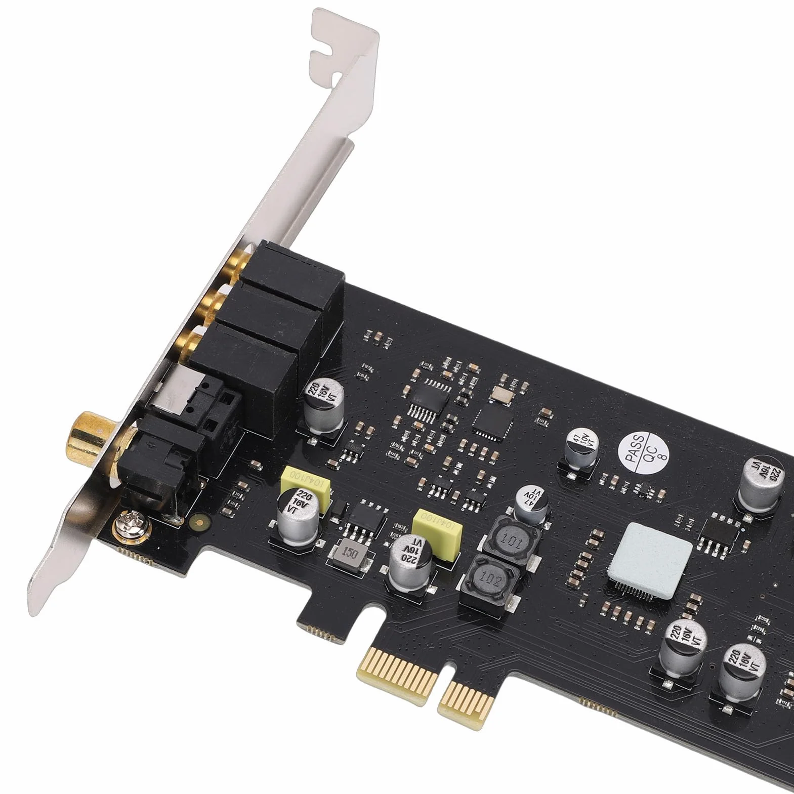 LICAEVEY Karta Dźwiękowa HiFi PCI Express, Chipset SSS1700 z Optycznym/koncentrycznym Interfejsem Cyfrowym, Profesjonalny Przetwornik Cyfrowo-analogowy do Nagrywania w Studiu i Gier