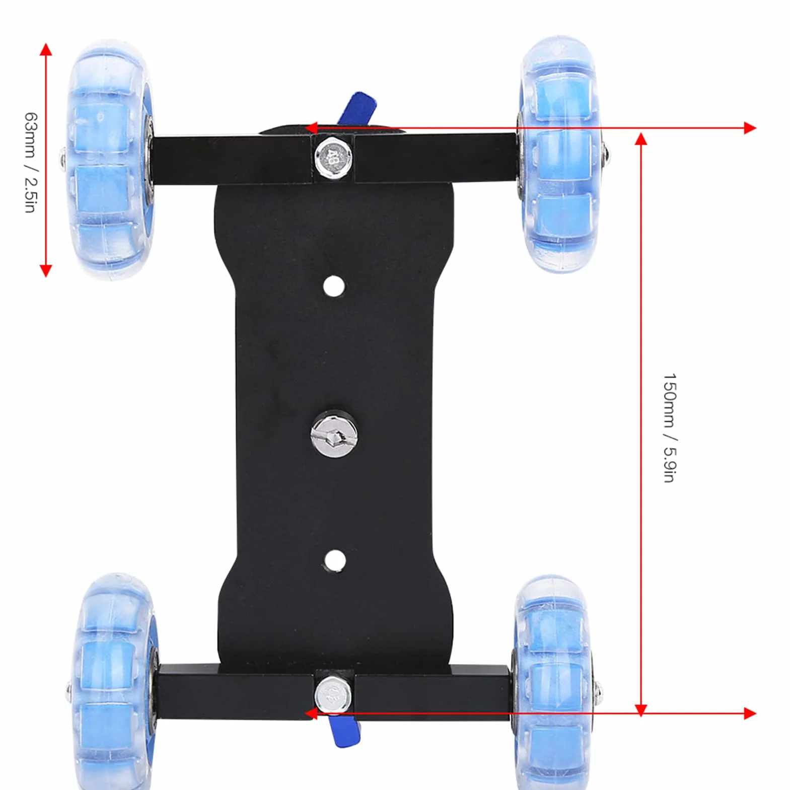 BuyWeek Kamera Dolly Skater, Scaled Camera Table Dolly Slider Mini Desktop 10 KG, obciążenie szyny Roller Track Slider do kamery DLSR