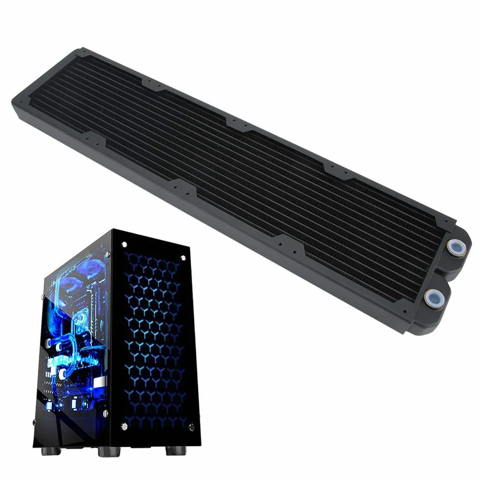Tosuny Chłodziarka chłodząca do komputera, akcesoria komputerowe 14-rurkowy miedziany radiator TW-480 mm do stabilności procesora.