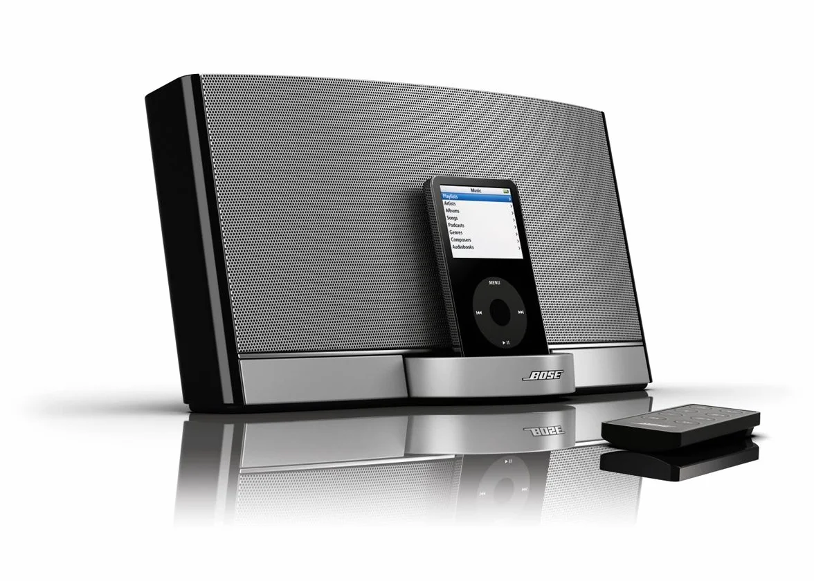 Bose® SoundDock 47271 przenośny cyfrowy system muzyczny, połączenie AUX, nowoczesny design, przenośna obudowa, głośnik, 2,0 kanał, 1 cal, 7,1 W, 2,37 kg, 24 x 36,6 x 21,6 cm, 2 lata ograniczonej