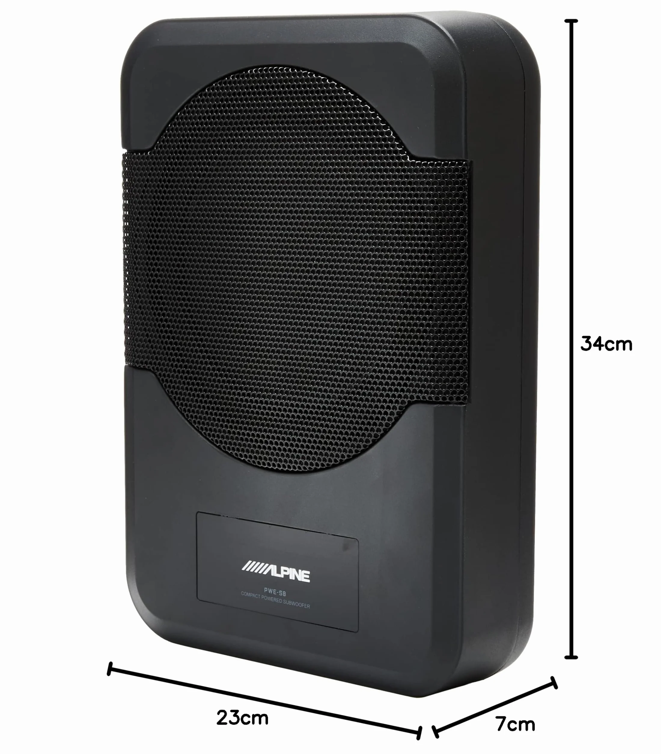Alpine PWE-S8 Głośnik, Czarny, 34,04 x 23,11 x 7,11 cm; 4,99 kg