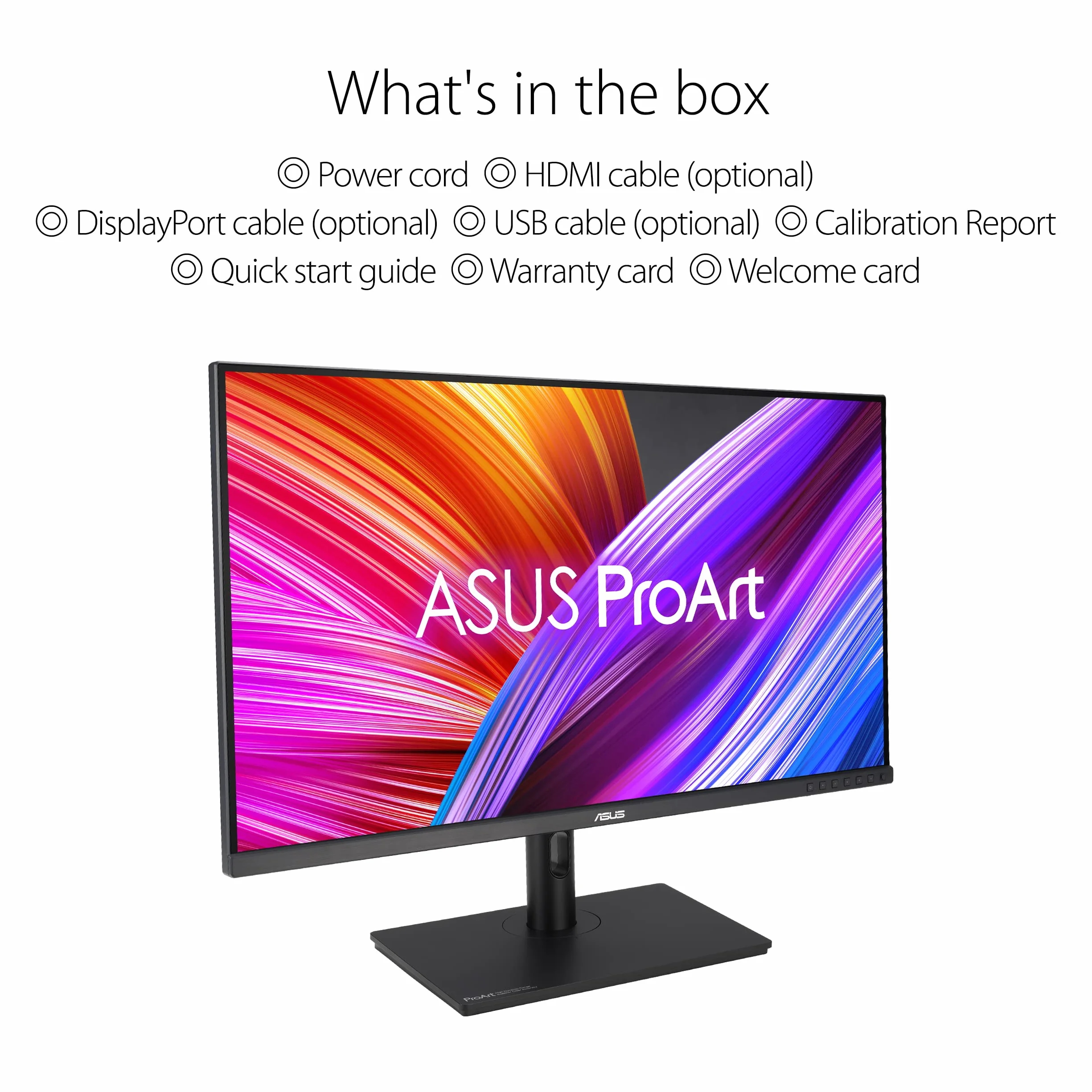 ASUS ProArt PA328QV profesjonalny monitor 31,5", WQHD, 16:9 IPS, 2560 x 1440, ergonomiczny, Pivot, Calman, wysoka wierność kolorów, HDR 10, DisplayPort, HDMI, koncentrator USB