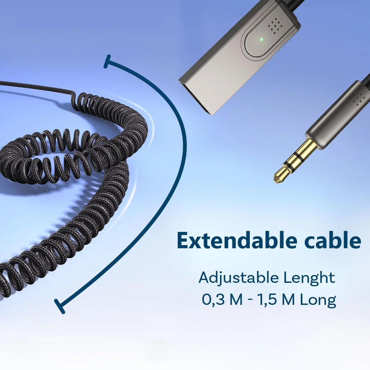 MMOBIEL Bluetooth Odbiornik Samochodowy USB 3,5 mm AUX Adapter z Mikrofonem