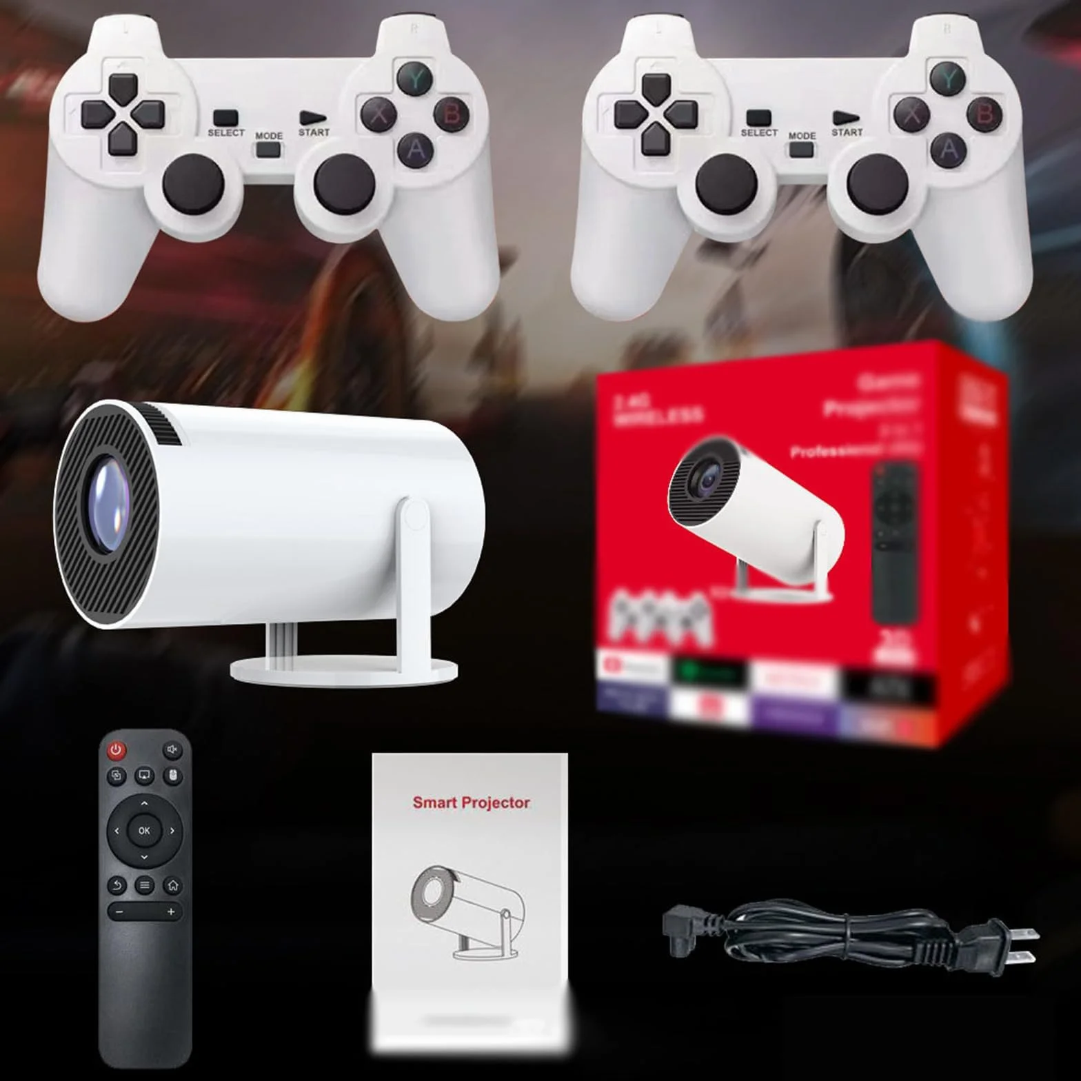 Cinemaster Pro 4K inteligentny projektor M300 Max, Lunoosh LCD do gier retro i gier P30 Max