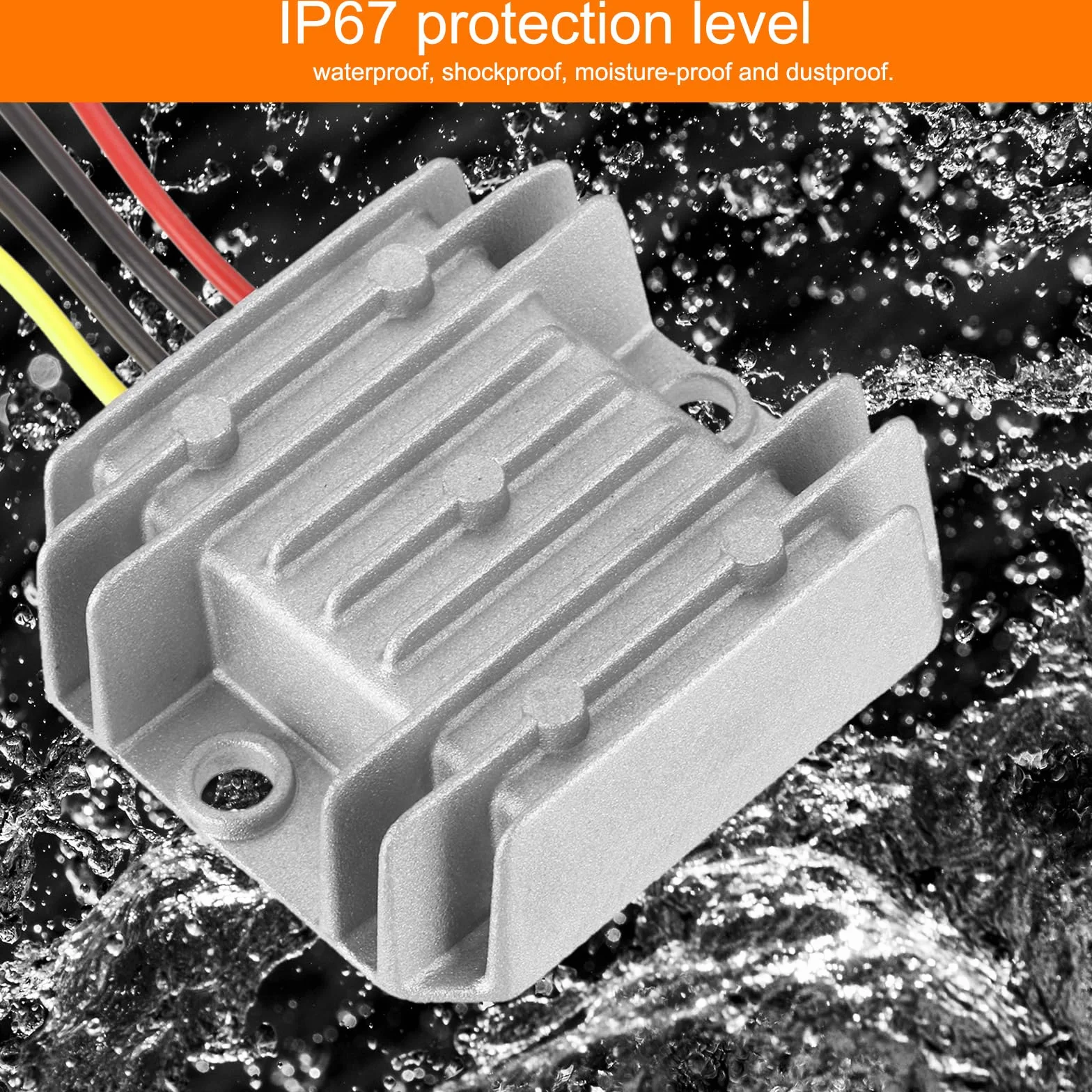 QUARKZMAN Konwerter mocy Dc 12V/24 V na DC 9 V 10 A 90 W reduktor napięcia, wodoodporny konwerter Ip67, moduł zasilający, adapter do samochodu, ciężarówki, układu solarnego