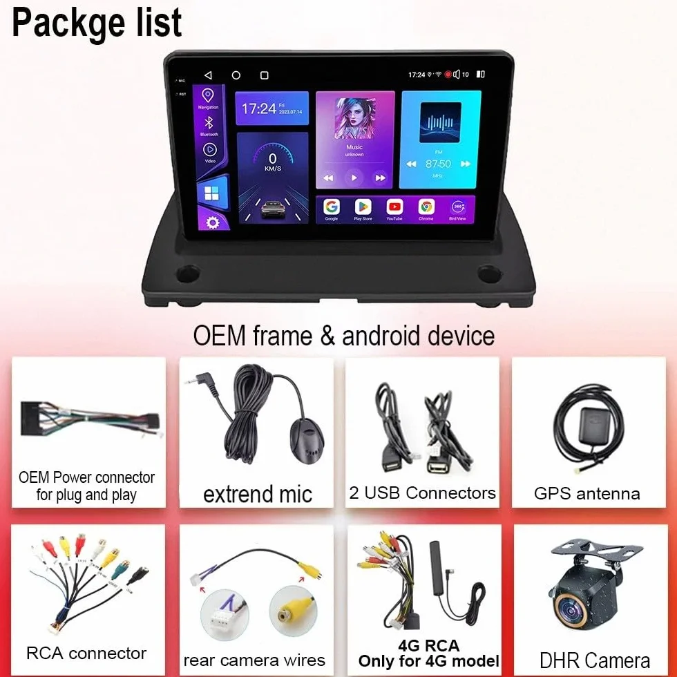 Car Radio dla Volvo XC90 2002-2014 9 Inch Android 15 Car Play Screen with Mirror Link Swc For, 8 Core 8G+256G