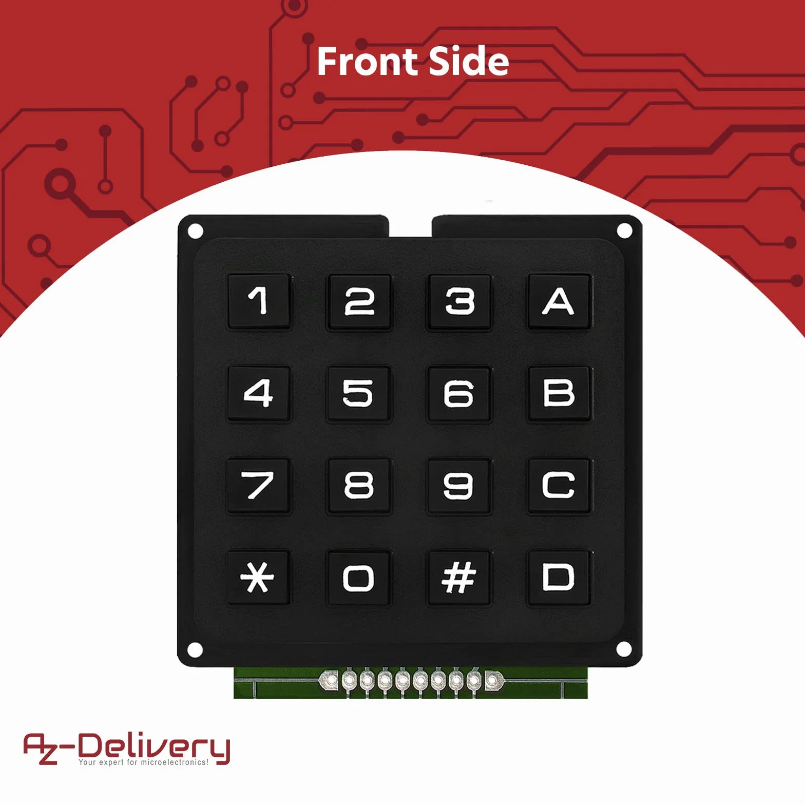 AZDelivery 4x4 Matrix Klawiatura kompatybilna z Arduino i Raspberry Pi