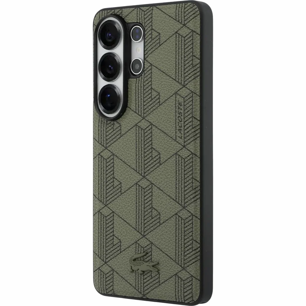 CG MOBILE Lacoste Monogram PCW, mieszanka kompatybilna z MagSafe etui do Samsung Galaxy S26 Ultra (Khaki)