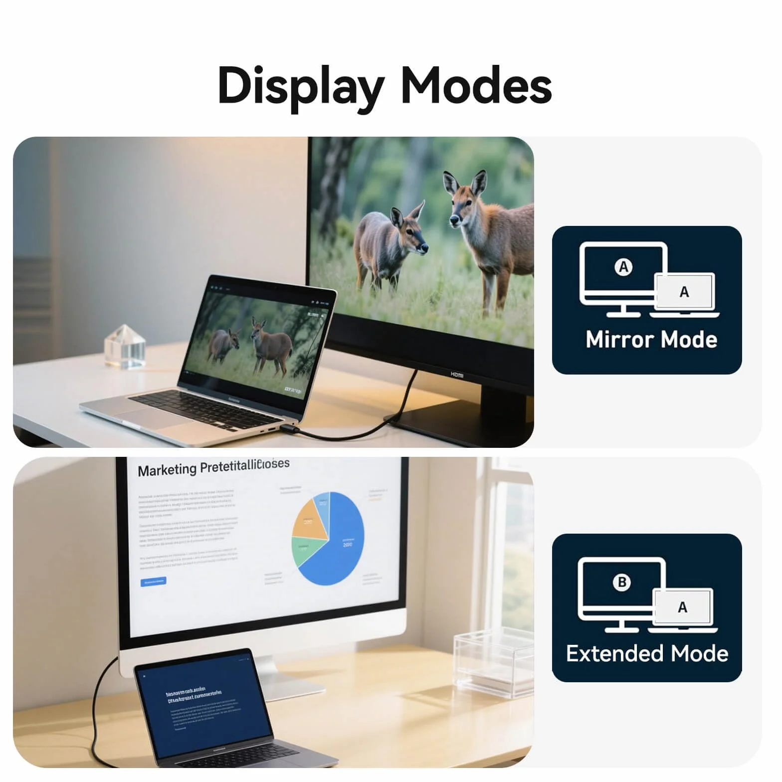 Kabel USB C na HDMI z 4K i 16 m, pleciony przewód kompatybilny z Thunderbolt 3/4/5 (przeciwzakłóceniowy, modny design)