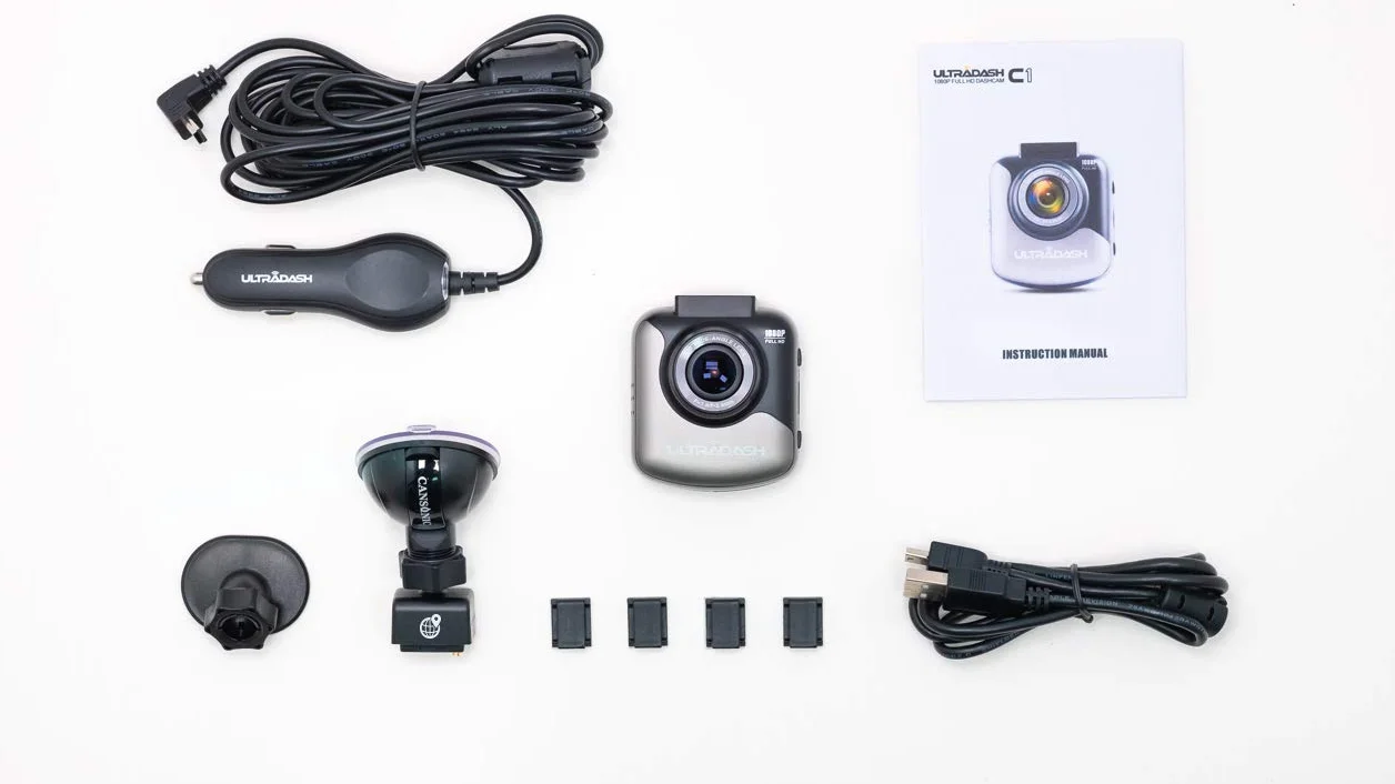 Cansonic UltraDash C1 magnetyczny uchwyt GPS kamera samochodowa DVR Dashboard cyfrowy rejestrator jazdy z Full HD 1080P, szeroki kąt 140°, czujnik G, z czujnikiem obrazu Exmor, wyświetlacz LCD 5.1 cm