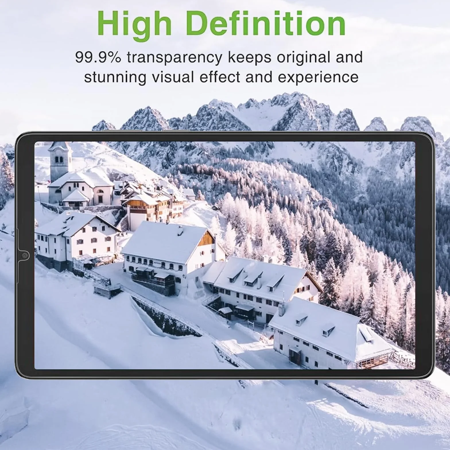 [2 sztuki folii ochronnej do Samsung Galaxy Tab A11 / A9 8,7 cala pancerna ochrona szkło z ramą, folia ochronna na wyświetlacz HD, odporna na zarysowania