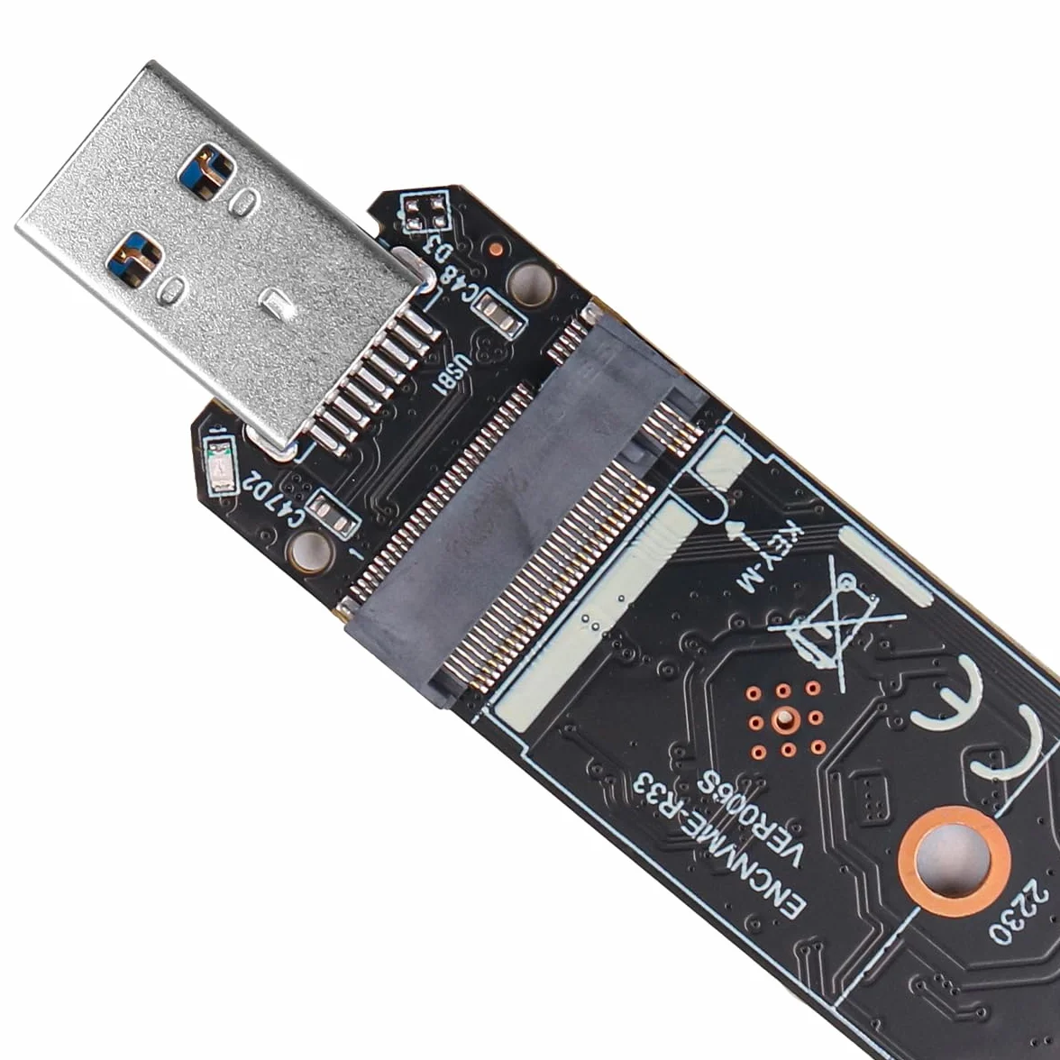 DollaTek Adapter USB M.2 Nvme na USB adapter przeno?ny Ssd 10 Gb/s USB 3.2 Gen 2 chip mostkowy M.2 Nvme adapter USB