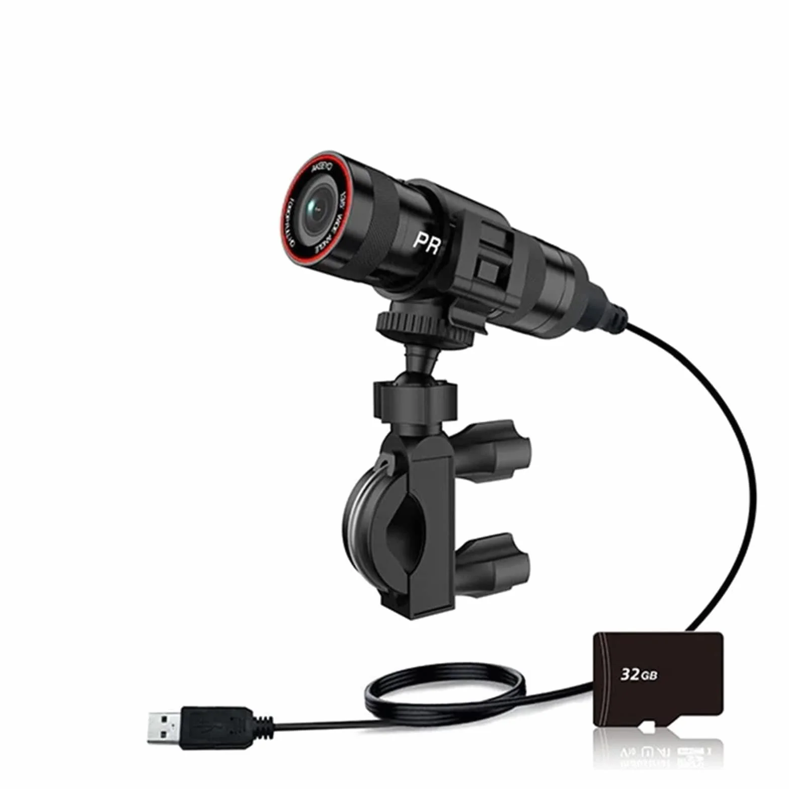Kamera sportowa ze stabilizacją obrazu, Kamera akcji 2K HD rower na zewnątrz kask motocyklowy kamera Sport DV wideorejestrator DVR kamera na deskę rozdzielczą do roweru samochodowego Wysoka liczba kla