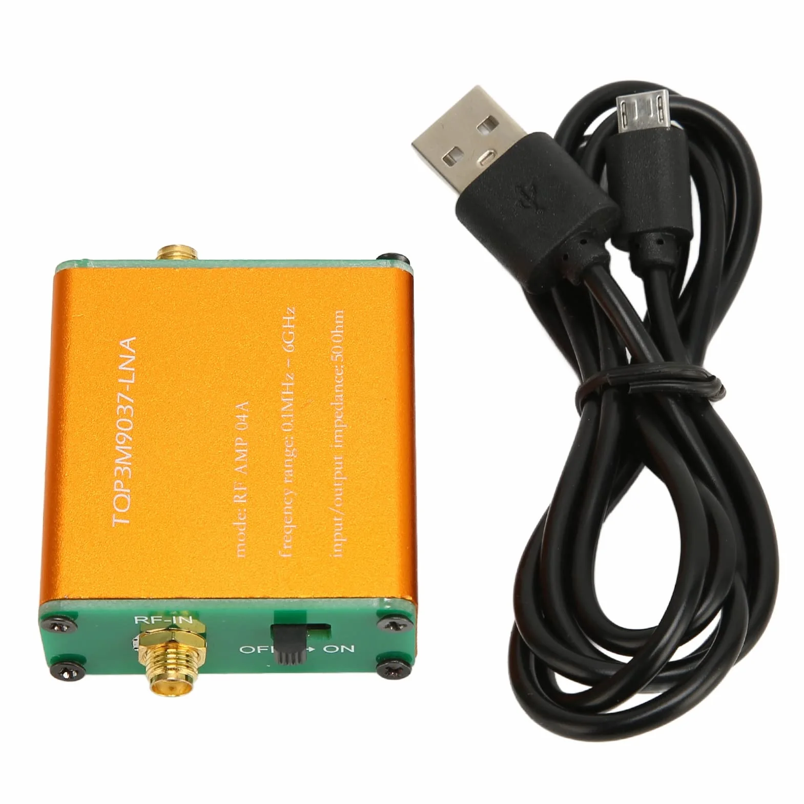 Wzmacniacz HF, moduł LNA wzmacniający 20DB wzmacniacz audio wzmacniacz RF 0,1MHz-6GHz, do fal krótkich FM radia UKF oprogramowanie zdefiniowane przez radio (Dostarczany z jednym)