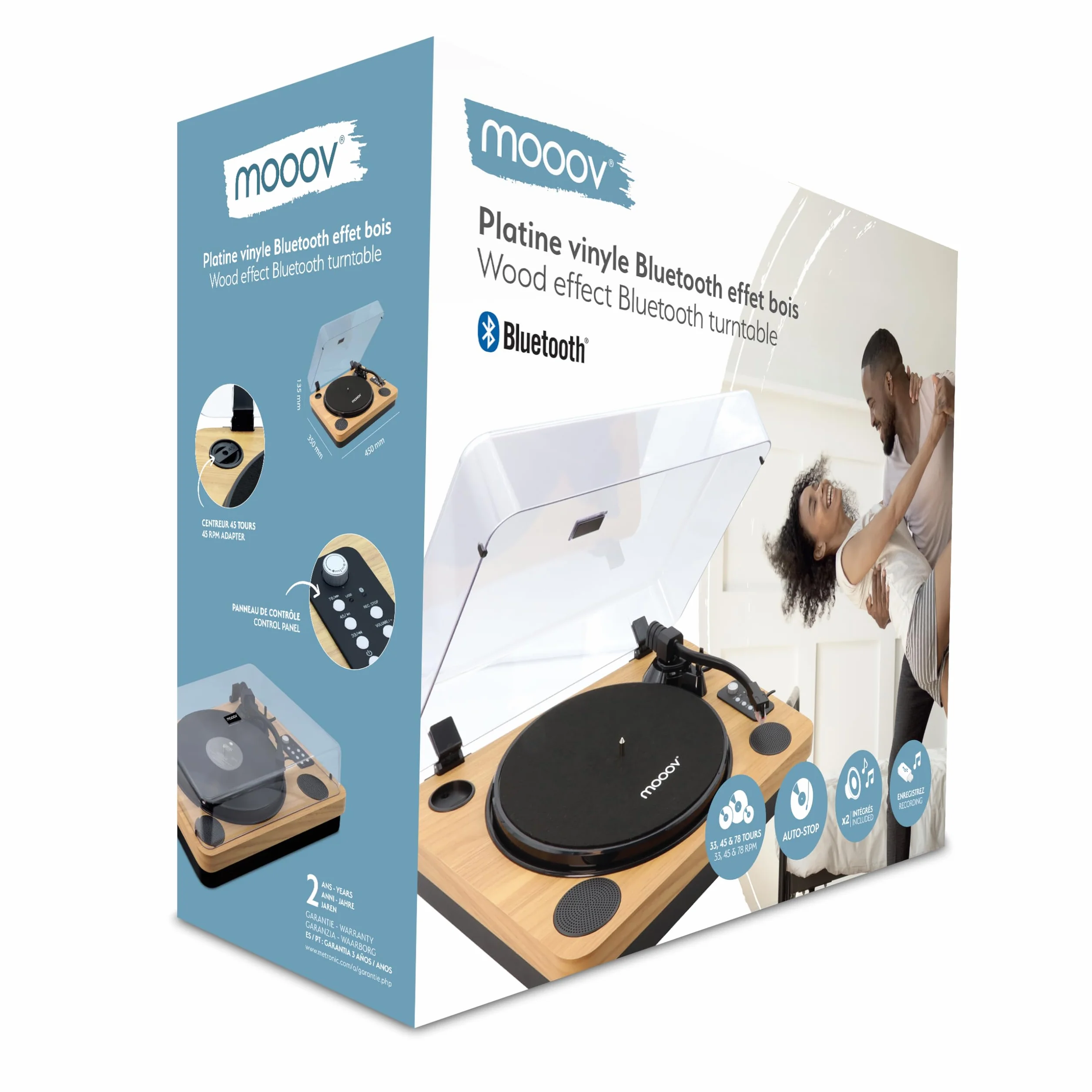 METRONIC Płyta winylowa Bluetooth 33/45/78 Wieże z wbudowanymi głośnikami - 477361