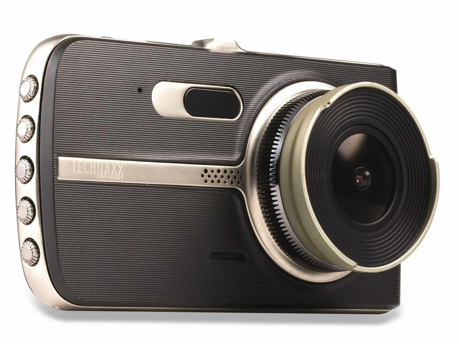 Technaxx FullHD samochodowy rejestrator Dashcam szeroki kąt rozpoznawanie znaku prędkości przednia kolizja i wyjazd z pasa ruchu ostrzeżenia G-Sensor kamera monitorująca pojazd TX-167