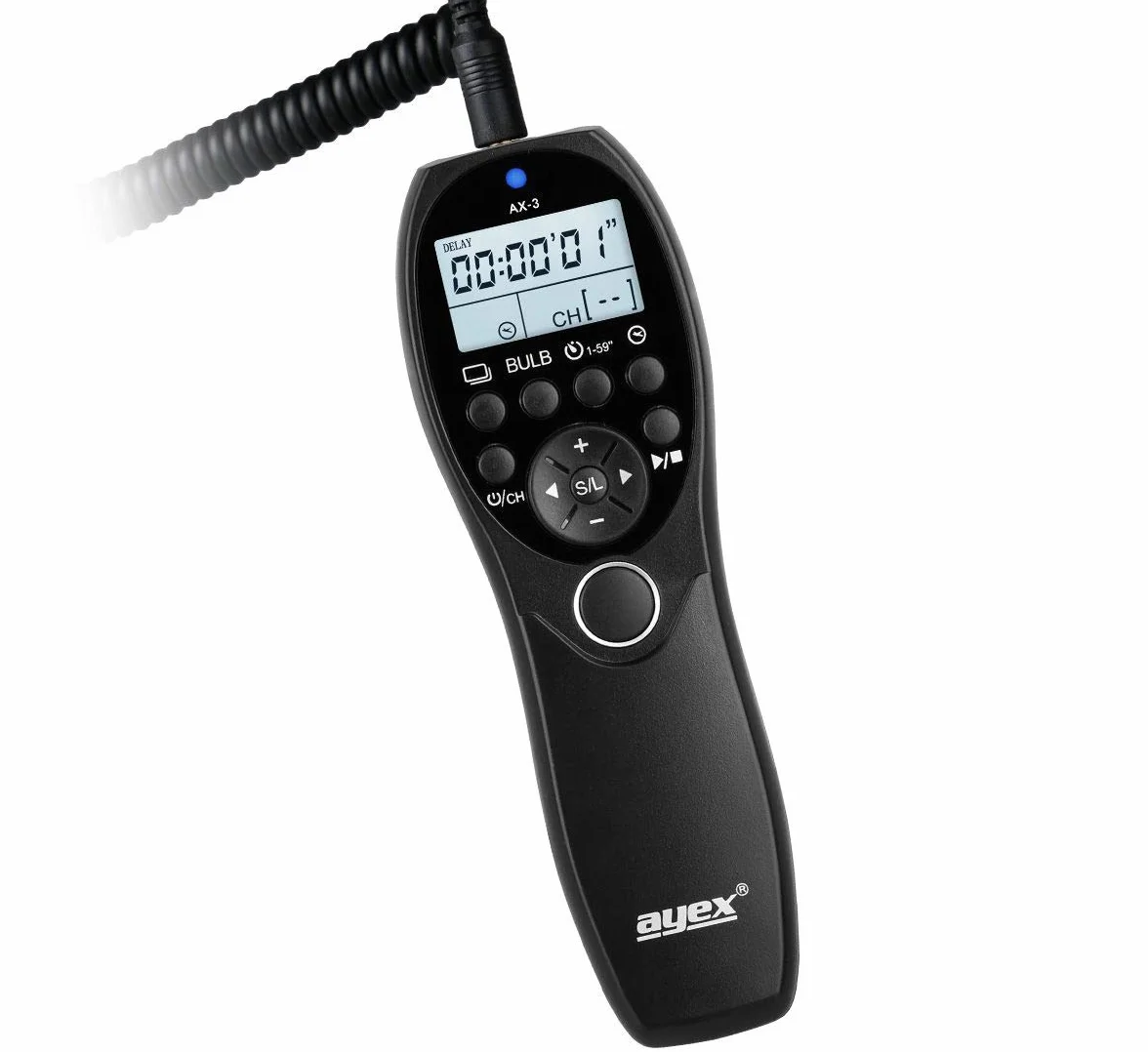 ayex Timer zdalny wyzwalacz AX-3 kompatybilny z Canon E3 np EOS R R6 RP 2000D 850D 90D 250D 200D R6 M6 Mark II Low/High Speed zdjęcia seryjne, długa ekspozycja oraz czasowe wyzwalanie
