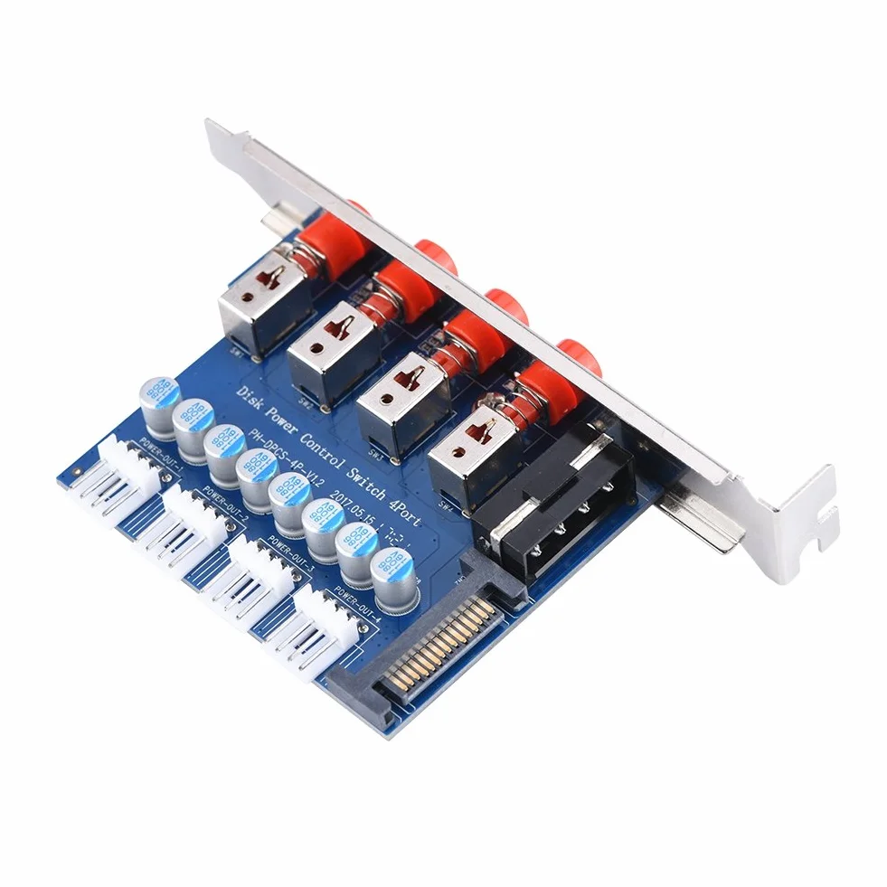 Power Switch Moduł do interfejsów SATA 15P / IDE 120 mm pełna wysokość montażu