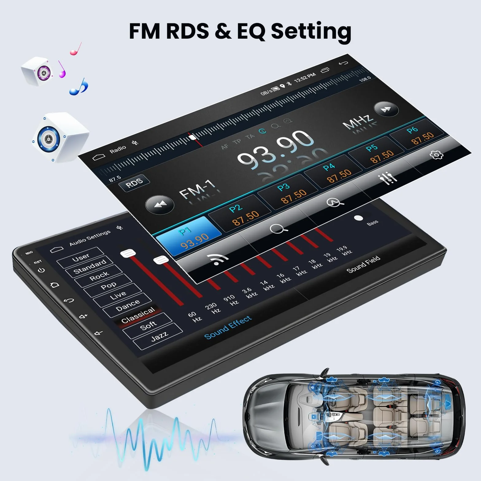 2 GB + 64 GB Android 13 radio samochodowe do Ducato 3/Peugeot Boxer 2/Citroen Jumper 2 2011-2022, radio bezprzewodowe CarPlay z systemem Android Auto zestaw głośnomówiący 9" z nawigacją, kamera